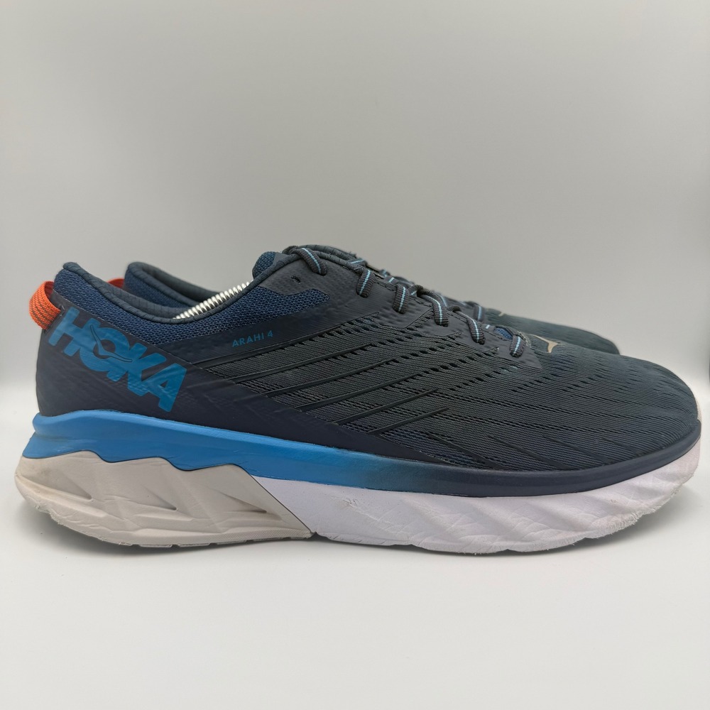 Hoka One One Arahi 4 Men Size 12.5 Running Shoes Athletic Blue 1106473 MBDBL